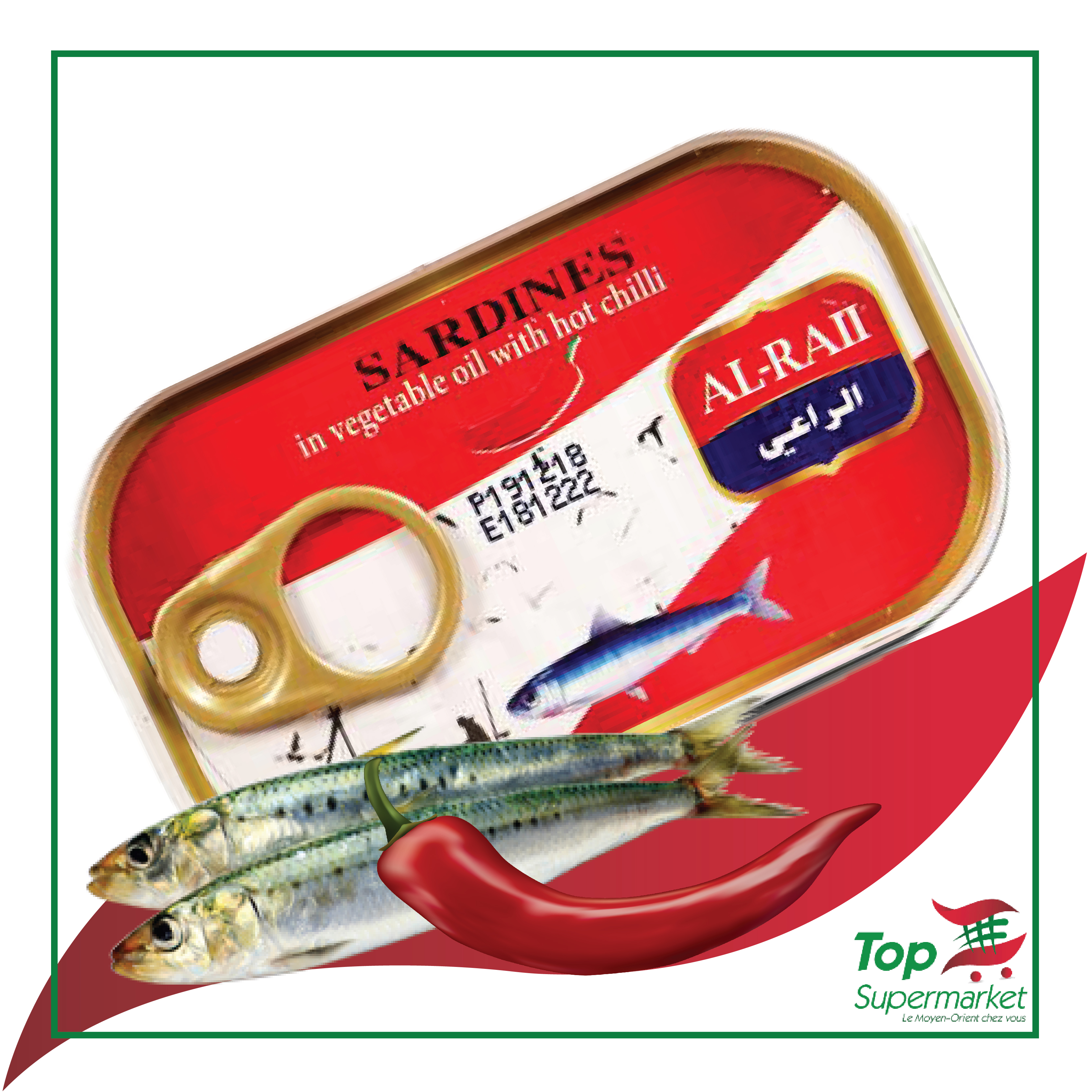 Al-Raii sardines piquantes à l'huile 125gr